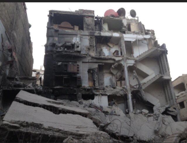 viv_cooper's tweet photo. @marksmanship03 @PoliticsPollss Ok, Mark.
Here is an exercise for you. It involves just a tiny bit of imagination.
So, imagine you are #Syrian.
Imagine you lived in one of these buildings.
Right, now tell me where your precious #IDdocuments might be.
I’ll wait. https://t.co/xN9fSrJAe3