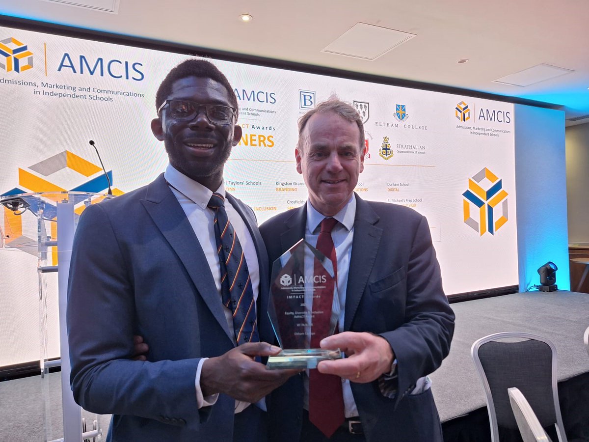 ElthamCollegeUK's tweet photo. #ElthamCollege wins the Equality Diversity and Inclusion Award at the prestigious @AMCISNews  Impact Awards! Our #EveryNameMatters initiative promotes correct pronunciation of student names, fostering inclusivity and respect. Congrats to our dedicated team! https://t.co/rwMtPLPnQA