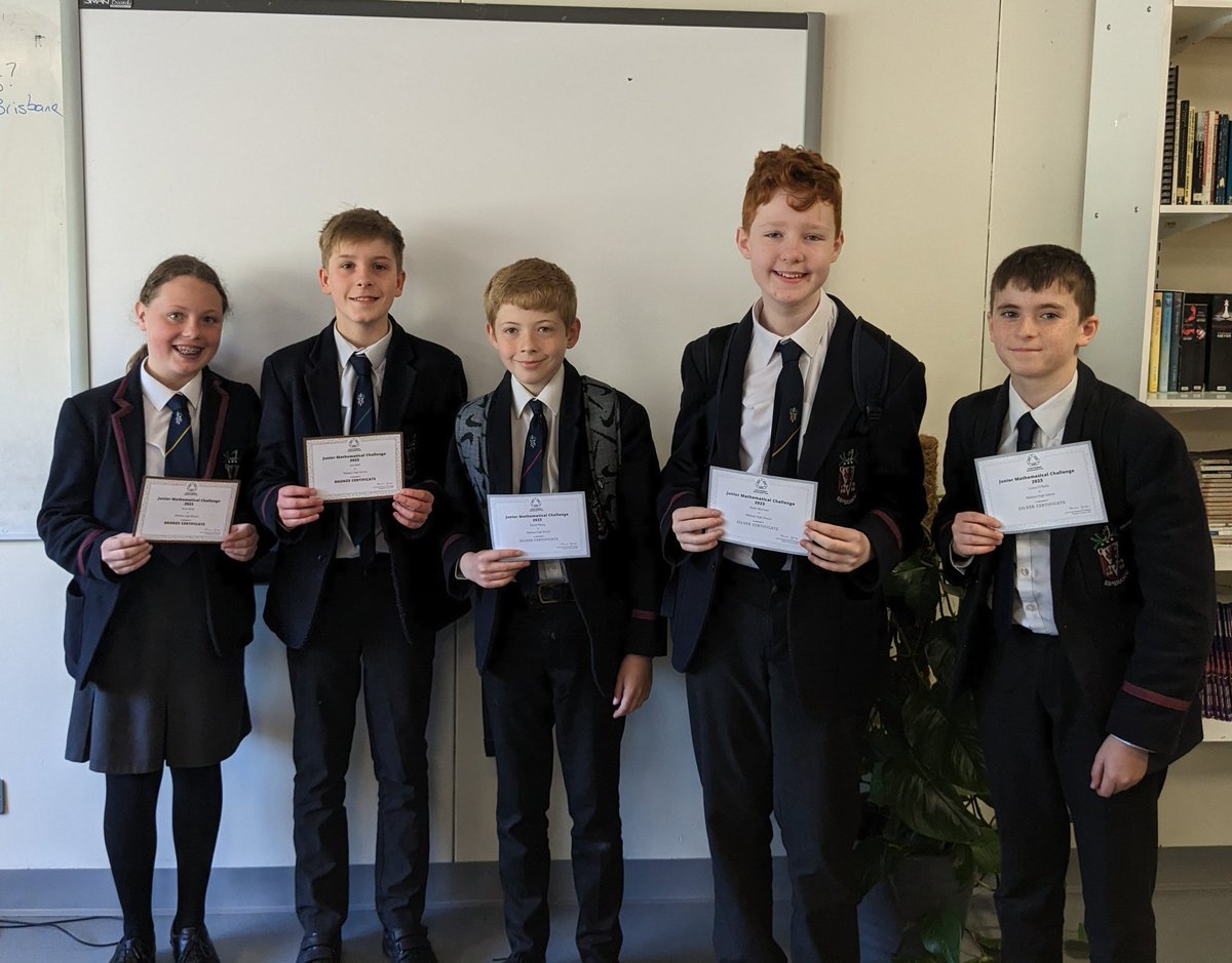 Year 8 Junior Maths Challenge

This morning some of our Year 8 pupils received certificates from the <a href="/UKMathsTrust/">UK Maths Trust</a> Junior Maths Challenge - this is an excellent achievement and these pupils have bright futures with Maths at Wallace!