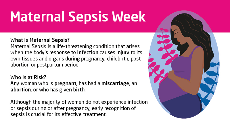 "🌍🤰Join us in raising awareness for #MaternalSepsisWeek! Maternal sepsis is a life-threatening condition affecting mothers during or after childbirth. Let's spread the word. Together, we can #savelives and make pregnancy safer for all.