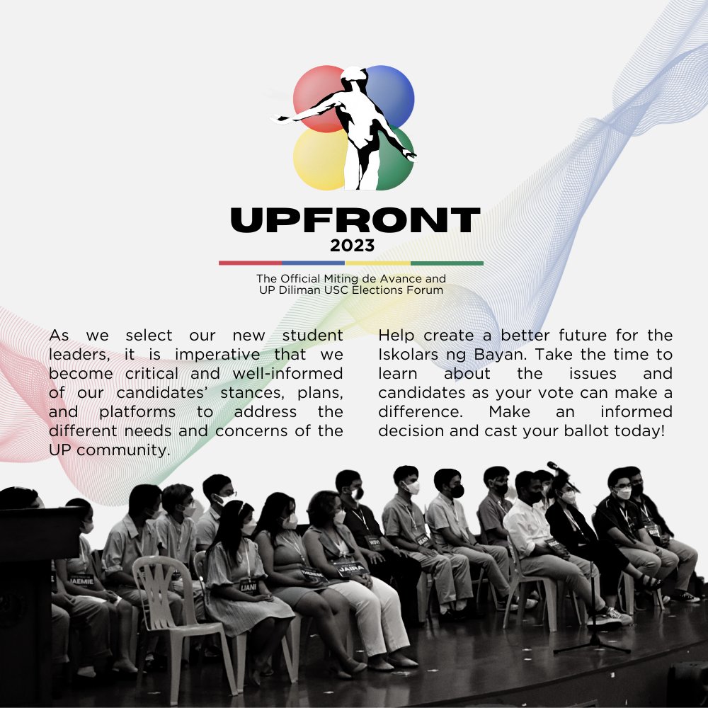 UPFrontUPD's tweet photo. Let your voice be heard!

Exercise your right to vote this #HalalanUPD2023 

Magkaisa, Magsama, at Magtipon.

#UPFront2023
#HalalanUPD2023 https://t.co/eptVzttdMr
