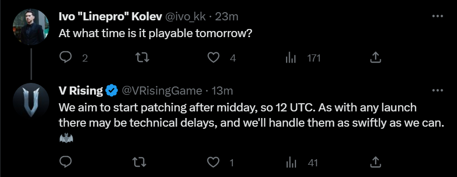We see you. Servers will start patching after midday May 17, 12 UTC.