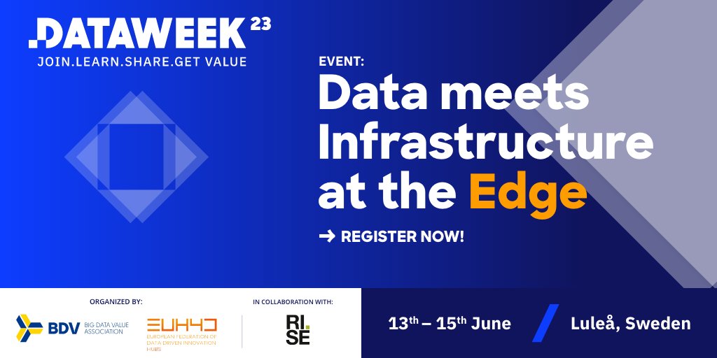 📍Glad to announce that @WaterverseEU  is organising a session at the #DataWeek2023 event, called: “AI and Data Spaces for sustainable smart city – water and other key resources challenges“, on 14 June / from 14:00 to 15:00.

Check more info: lnkd.in/epciGBDN
