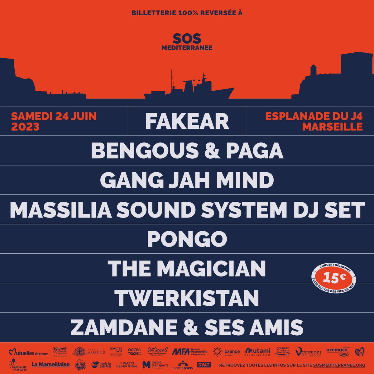 SOSMedFrance's tweet image. 🆘Porteuse de valeurs d’humanité et de solidarité, la Fédération des Mutuelles de France s’engage aux côtés de @SOSMedFrance et impulse une dynamique solidaire avec des partenaires et @marseille, autour d’un grand concert événement, mobilisant de nombreux·ses artistes👇