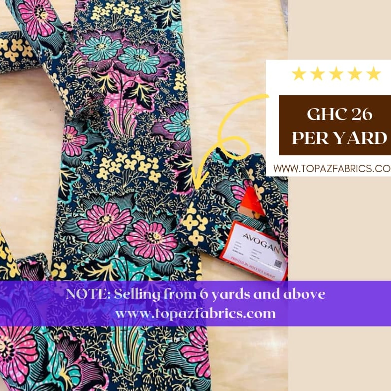 TopazFabrics's tweet image. Get all your fabric needs from Ghana's no.1 online fabric shop and have it delivered to you.
Visit topazfabrics.com to place an order 
Or call 0576138053/0553143044 for assistance.
#avoidtraffic
#avoidstress
#trending
#onlinefabricshop
#viral
#fyp