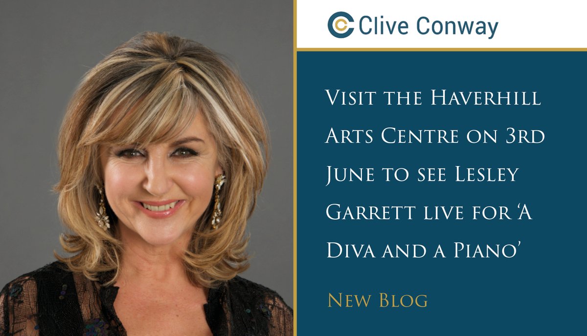 Visit the @HaverhillArts on 3rd June to see Lesley Garrett live for 'A Diva and a Piano'. For more information, please read our latest #blog: blogcliveconwayproductions.com/post/visit-the… #Haverhill #theatre #Diva #music @garrettsgossip