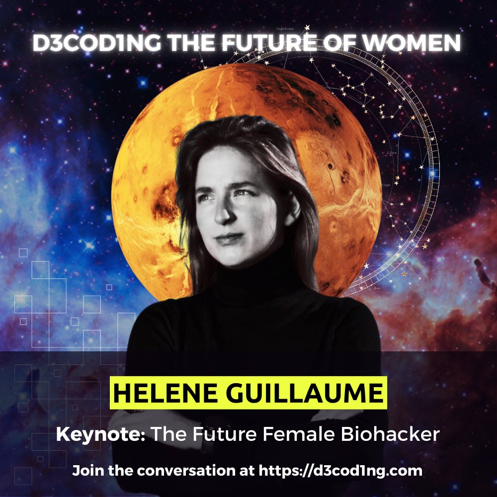 🔮 What does the future female biohacker look like?

🧬 Join us at Decoding the Future of Women, where we delve into the limitless potential of #biohacking for women's health.

🚀 Get ready to be inspired by our keynote speaker, <a href="/Helene_wild_ai/">Helene Guillaume 🤟🏿</a>, CEO of <a href="/wild_ai_/">Wild AI (acquired by Zepp Health (NYSE:ZEPP))</a>

#d3cod1ng2023