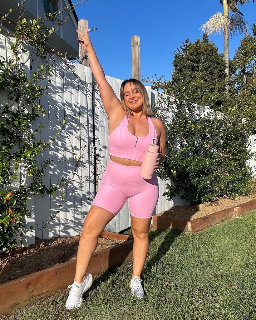 Stunning <a href="/samirose/">Samantha Rose</a> wearing her Zone Bralet &amp; Spin Short in Prism Pink. We adore with this colour on you Sami! Tap to shop this stunning fit. instagr.am/p/CsS-o_ku_Xv/