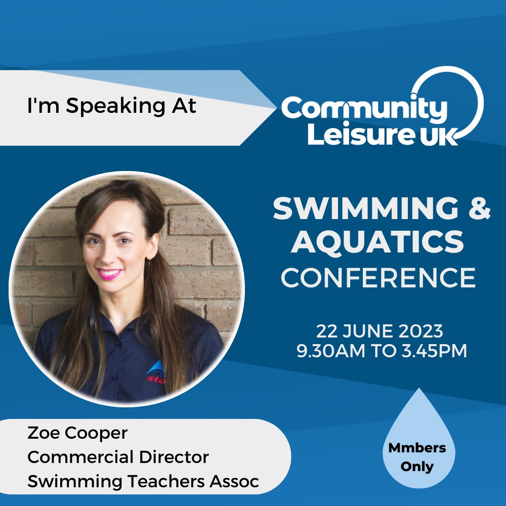 Looking forward to hearing from <a href="/AquabatiqueZoe/">Zoe Cooper</a> from <a href="/STA_HQ/">STA</a> at our Annual Swimming and Aquatics Conf in June. Zoe will be sharing details of a new UK-wide educational campaign. Members can register now at  bit.ly/3O3PSWv 🌊🏊‍♀️