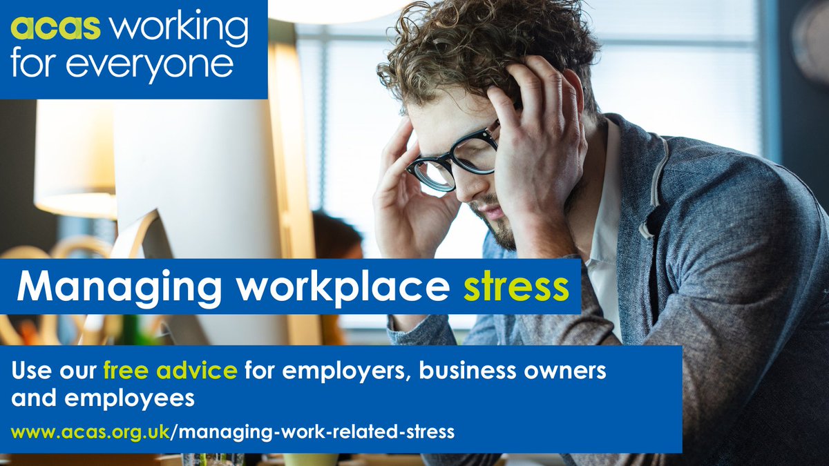 acasorguk's tweet photo. Dealing with #stress, #anxiety at work? 

Make sure you read our advice and tips on how to raise this with your employer: https://t.co/v9fnxTI5bT https://t.co/IyFAXhMwJs