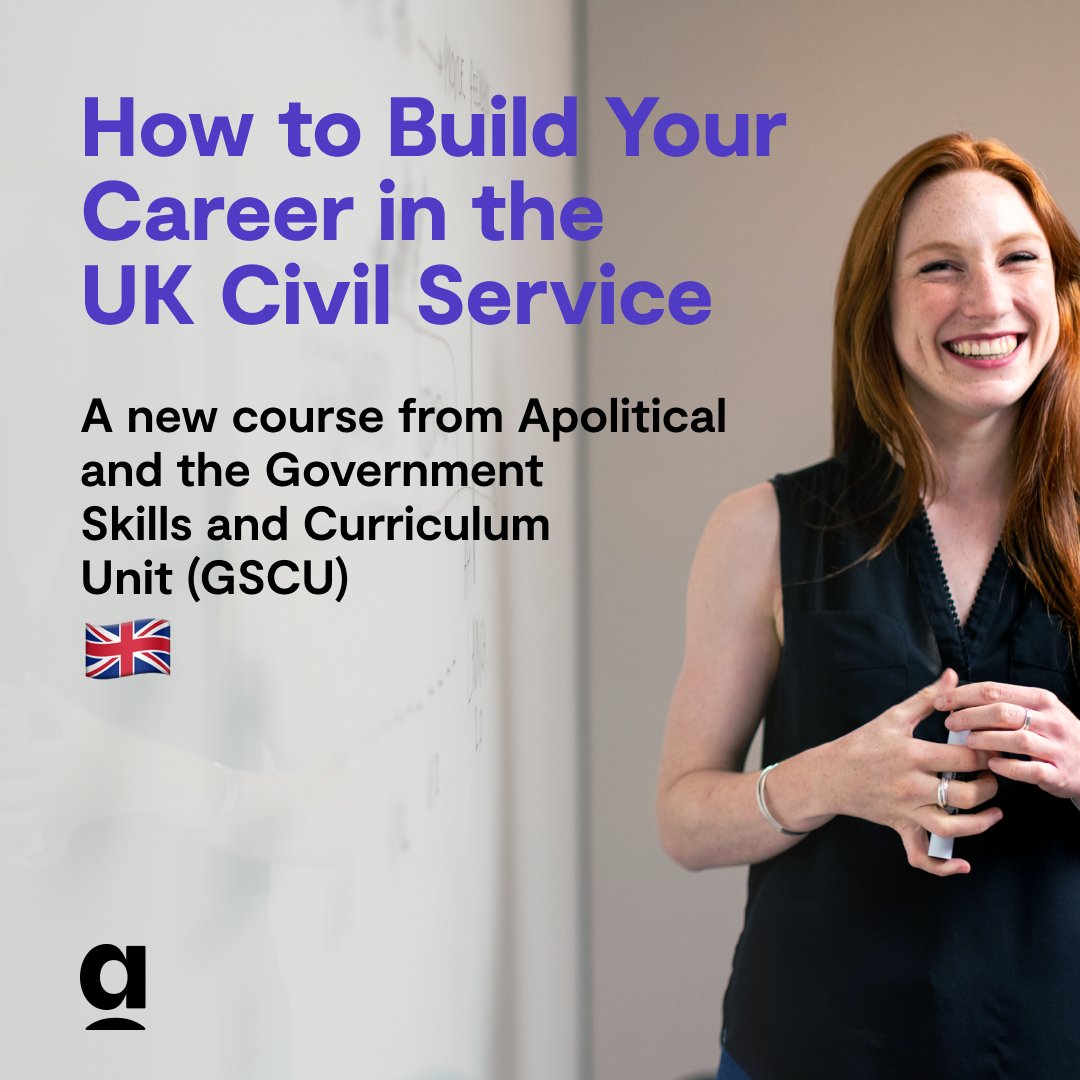 apoliticalco's tweet image. We&apos;ve launched a brand new, **free** course in time for Learning at Work Week in the UK 🇬🇧

&apos;How to Build Your Career in the UK Civil Service&apos; is created in partnership with Government Campus.

Sign up here: apolitical.co/microcourses/e…

@GovCampus @LearningJNM 

#L&amp;amp;D #LAWW