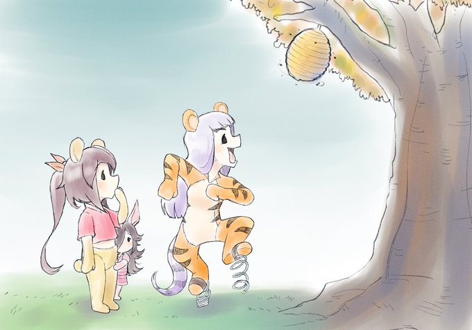 「long hair tiger print」 illustration images(Latest)