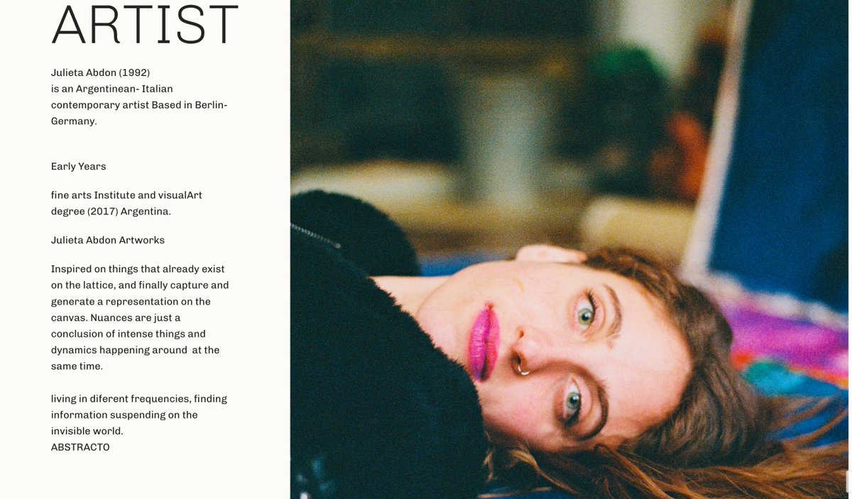 luogdon's tweet image. Honrada de haber retratado a la talentosísima Julieta Abdon en su estudio y que el resultado sea lo primero que ves cuando entrás a julietaabdon.com 💜