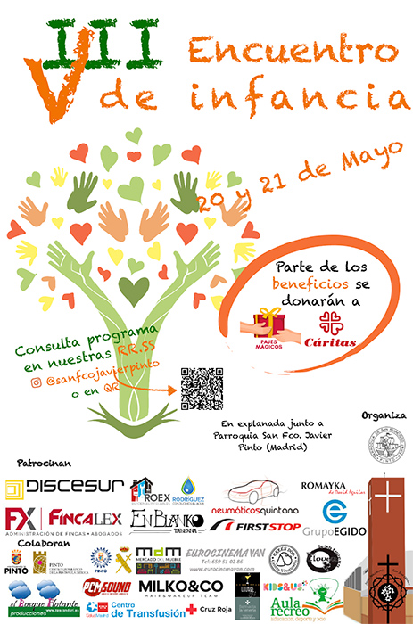 AytoPinto's tweet photo. VIII Encuentro de la Infancia de la Parroquia San Francisco Javier en colaboración con el Ayuntamiento de Pinto ⛪️

Castillos hinchables, pintacaras, clown, paella...

🗓20 y 21 de mayo, 10h
📍Explanada de la parroquia

Más información en https://t.co/qzym6cT7XX https://t.co/KFQeQ25XAM