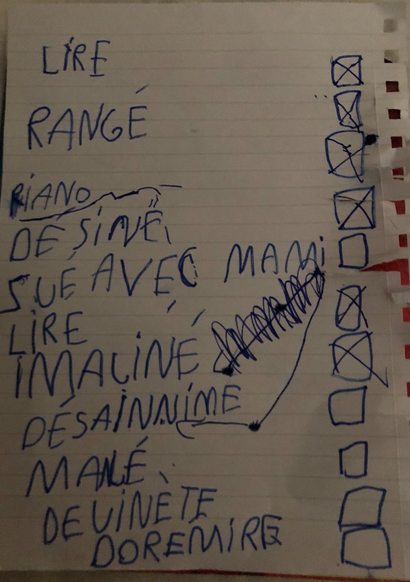 FbClementine's tweet image. My daughter’s to-do list 
#organizationiskey
#etl’orthographeaussi