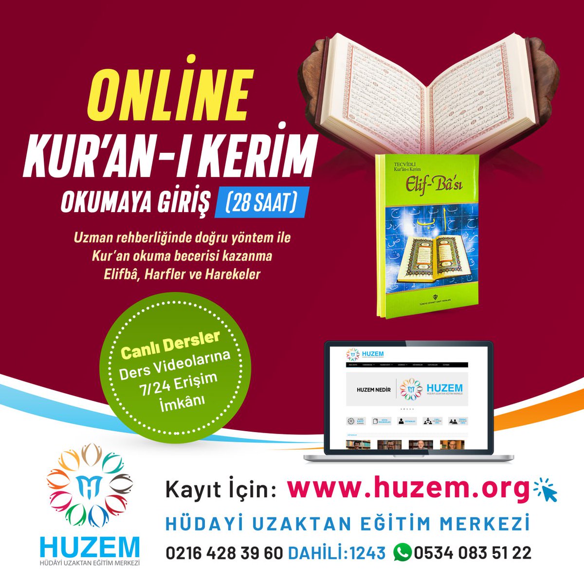 Nasıl Kur'an-ı Kerim öğrenebilirim? #onlinekuran #onlinekuranöğren #onlinekurandersi #onlinekurankursu #kuranögreniyorum #kuranöğreniyoruz #canlıkuran #kuranders

huzem.org