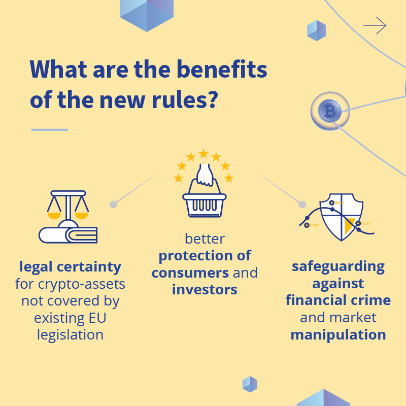 EUCouncil's tweet photo. The Council has just adopted the first-ever EU rules on markets in crypto-assets and services. 

The new regulation aims to improve transparency, preserve financial stability and increase consumer protection while fostering innovation. 

#DigitalFinanceEU #MiCA
