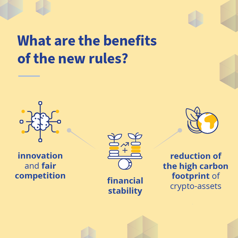 EUCouncil's tweet photo. The Council has just adopted the first-ever EU rules on markets in crypto-assets and services. 

The new regulation aims to improve transparency, preserve financial stability and increase consumer protection while fostering innovation. 

#DigitalFinanceEU #MiCA