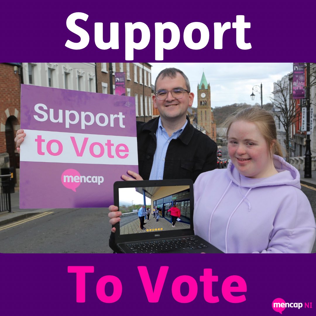 Mencap_NI's tweet photo. We are supporting people with a learning disability to vote in the local council elections in Northern Ireland on Thursday 18th May.
Alongside the @ElectoralCommUK we have created an easy read guide to voting, which can be found below ⬇️
https://t.co/HBXUJmBKnC
#supporttovote https://t.co/wtxfviacCR