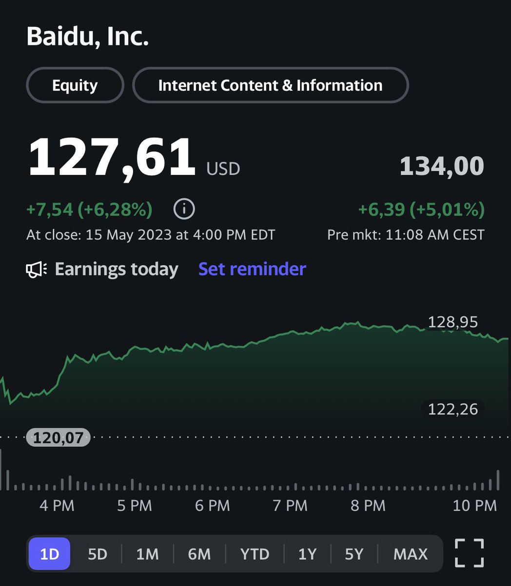 Senorluiggii's tweet photo. $BIDU smashed their earnings. Get ready for takeoff https://t.co/zRzb7gdLwU