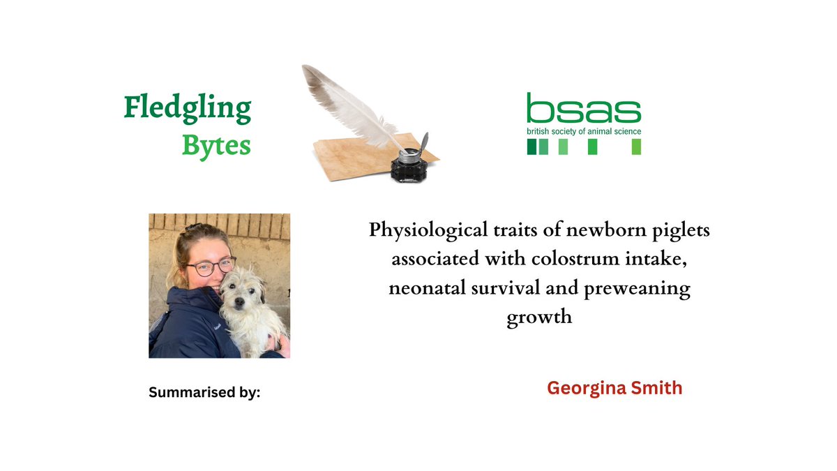 In the latest Fledgling Bytes article Georgina Smith <a href="/UniversityLeeds/">University of Leeds</a> summarises a recent study on the physiological traits of newborn piglets associated with colostrum intake, neonatal survival and preweaning growth.

Read more 👉 bit.ly/41EhLaP

#piglets #colostrum