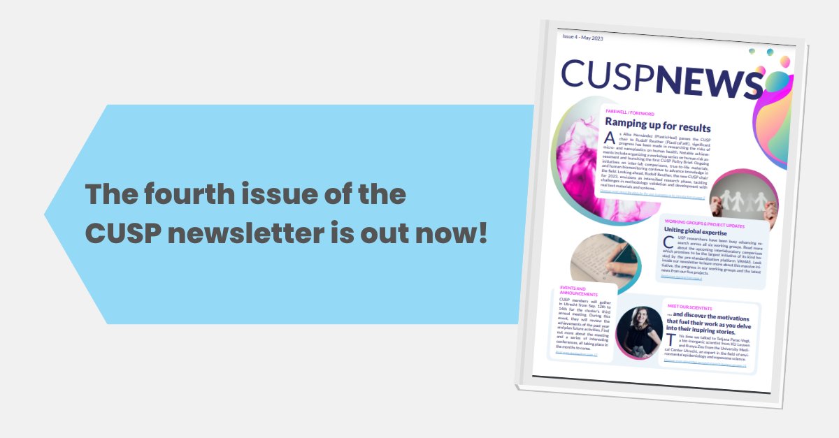 📰 The 4th @CuspResearch newsletter is out now! 🔍 Discover what's happened over the last 6 months, read about upcoming events, exciting initiatives & cutting-edge research into #microplastics and #nanoplastics. ➡️ bit.ly/3MsMC4X #MNPs