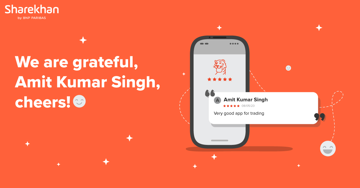 Sharekhan's tweet photo. Thank you,😊 Amit, for your 5-star review of our Sharekhan Mobile📱App. Your feedback has truly made our day, and we are immensely grateful for your continued support.
.
.
.
#Sharekhan #GooglePlayStoreReviews #SharekhanKar #Feedback #AppRatings https://t.co/1gUsHNO8yc