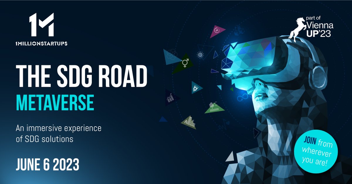 1millionstartup's tweet photo. We are excited to announce our first ever and the only metaverse on ViennaUP in partnership with Vienna Business Agency. 1MillionStartup’s The SDG Road in Metaverse, @Spatial! 
Save the date and reserve a seat at https://t.co/jTOBhUPPNw.
The tickets are free but slots are limited https://t.co/eNryZZZsW8