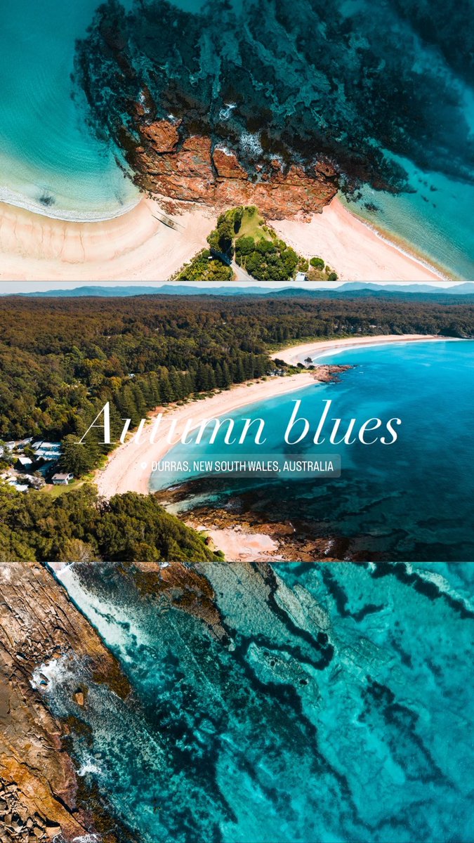 BurkinshawJosh's tweet photo. Autumn blues on the south coast never disappoint. #Australia #photographer #beach #bluewater https://t.co/9msYHKaGsY
