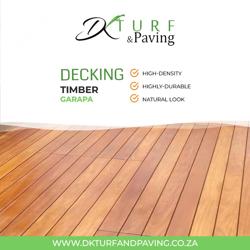 DkTurf's tweet image. A high-density, highly durable hardwood species that is ideal for use in exterior structures including decks, wood siding, wood rain screen and more. 

Check out our website: dkturf.co.za

#timberdecking #design #homedesign #garden #capetown #southafrica