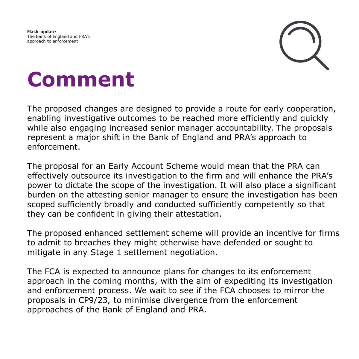 ESfinanciallaw's tweet image. In our latest #FlashUpdate we discuss The Bank of England &amp;amp; PRA&apos;s proposed changes to their enforcement approach.
#FinancialServices