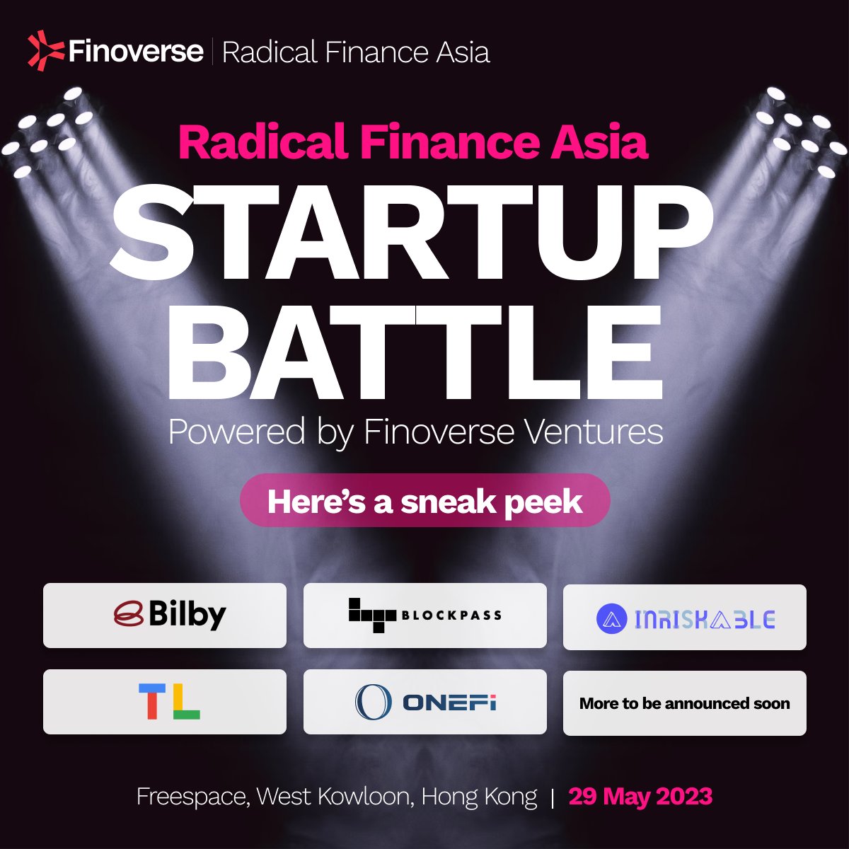 finoverse_'s tweet photo. 🚀 Powered by Finoverse Ventures, get ready for the ultimate #StartupBattle at #RadFiAsia on May 29. Meet the Web3 & AI startups leading the charge in FinTech innovation with cutting-edge solutions. Here's a sneak peek of some exciting companies joining us : Bilby,@BlockpassOrg, inRiskable, Tradeland AI & OneFi!
🔗: https://t.co/eoAMDHgJS1