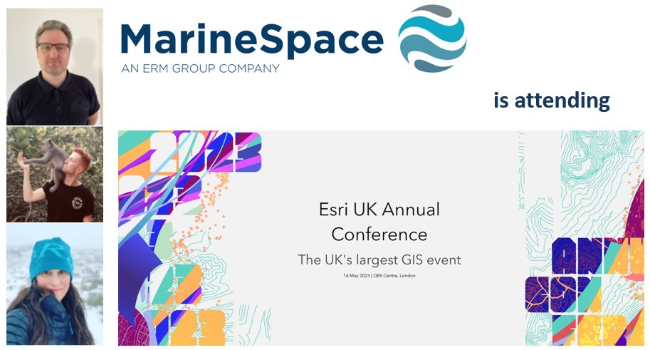 ukmarinespace's tweet photo. MarineSpace Ltd, an ERM Group Company data are at @esriuk today in London!

Will you be there? If so reach out!

#GIS #esriuk #marinespatialdata https://t.co/kXGhXRorT4
