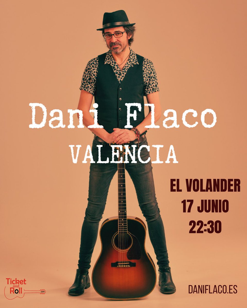 Un mes y un día para volver a VALENCIA!
Será en mi querido <a href="/pub_el/">EL VOLANDER Valencia</a> y las entradas las tenéis en <a href="/ticketandroll/">Ticketandroll</a> 
#valencia #amuntvalencia #musica #conciertosvalencia