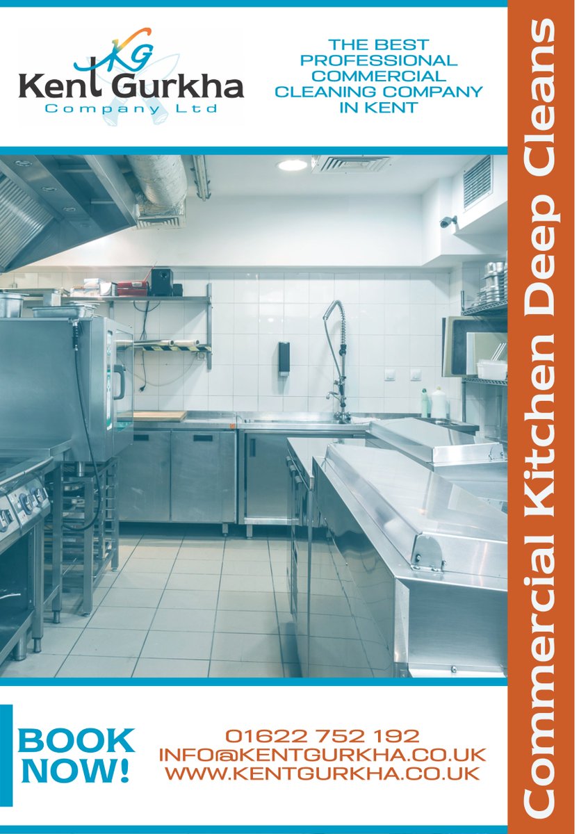 We're booking in our professional, quality cleaning services to schools and commercial properties throughout Kent right now.

Don't miss out! Contact us to book your commercial kitchen deep clean with Kent Gurka today!

#maidstonebusiness #schools #cleaningservices