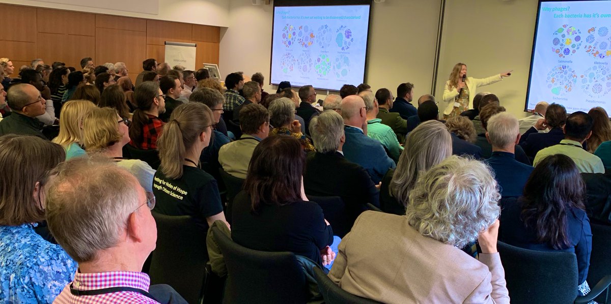 Chloe James (@profchloejames) on Twitter photo Full house in Leicester today for the #PhageInnovation Showcase and launch of the <a href="/Leicester_Phage/">BeckyMayerCentreforPhageResearch</a> With a great intro from <a href="/MarthaClokie/">Martha Clokie</a> #TheNewPunkRock Full house in Leicester today for the #PhageInnovation Showcase and launch of the <a href="/Leicester_Phage/">BeckyMayerCentreforPhageResearch</a> With a great intro from <a href="/MarthaClokie/">Martha Clokie</a> #TheNewPunkRock