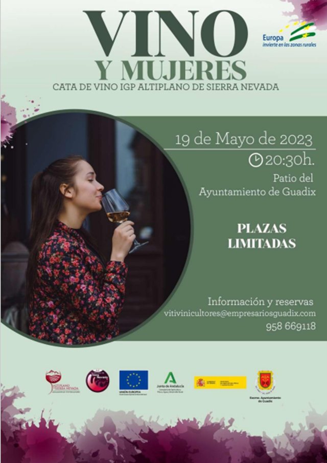 #Vino y #Mujeres

Si quieres conocer más profundamente los vinos de nuestra tierra,  Indicación Geográfica Protegida (IGP) Altiplano de Sierra Nevada.
 
Acompáñanos
958669118
vitivinicultores@empresariosguadix,com.
 
También nos puedes seguir en:
vinosdesierranevada.es