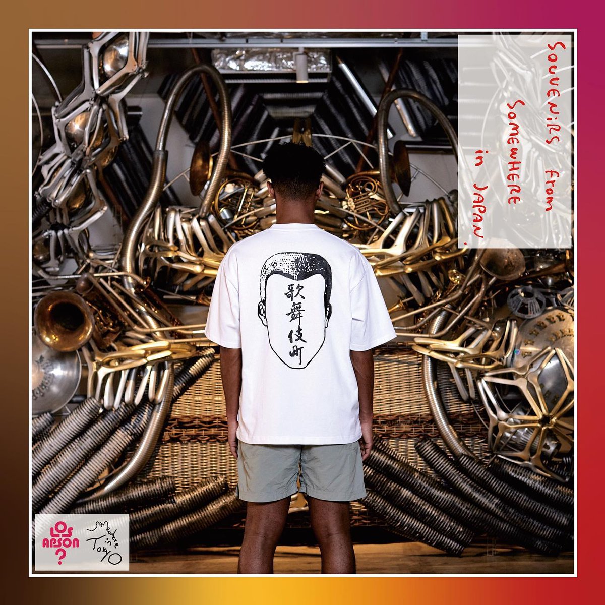 losapson's tweet photo. LOS APSON?×Somewhere in Tokyoのコラボで、ロスアプソン“土産物”Tシャツが発売されます！
https://t.co/lEQRhY2TKf https://t.co/G6xv8Kq0BY