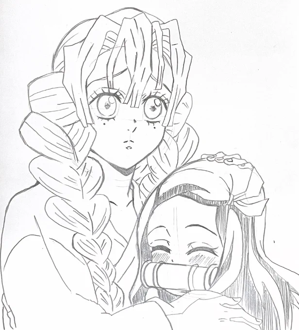 甘露寺と禰󠄀豆子 #鬼滅の刃