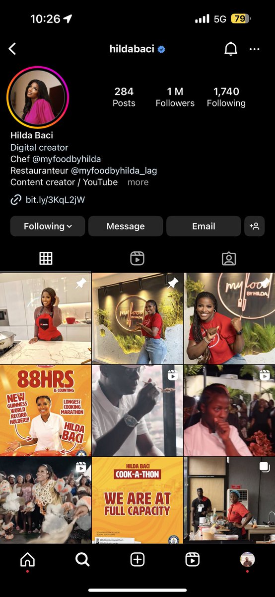 Pamilerin's tweet image. Hilda has hit 1M