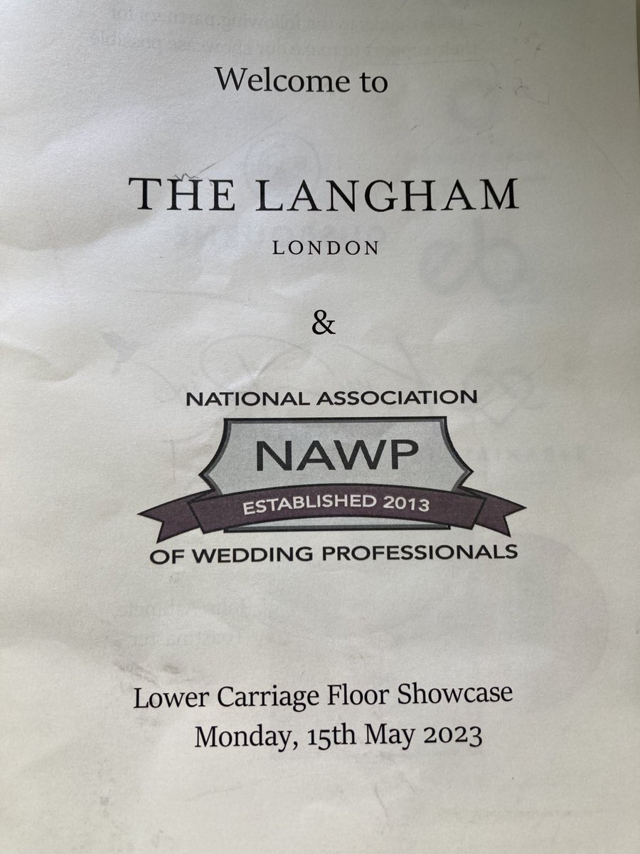 I was very pleased to attend ⁦@NAWPUK⁩ ‘s spring networking event last night on behalf of #HumanistCeremonies. Great to meet with so many other wedding industry professionals in the very beautiful ⁦@Langham_London⁩. TY for your hospitality. #humanistwedding