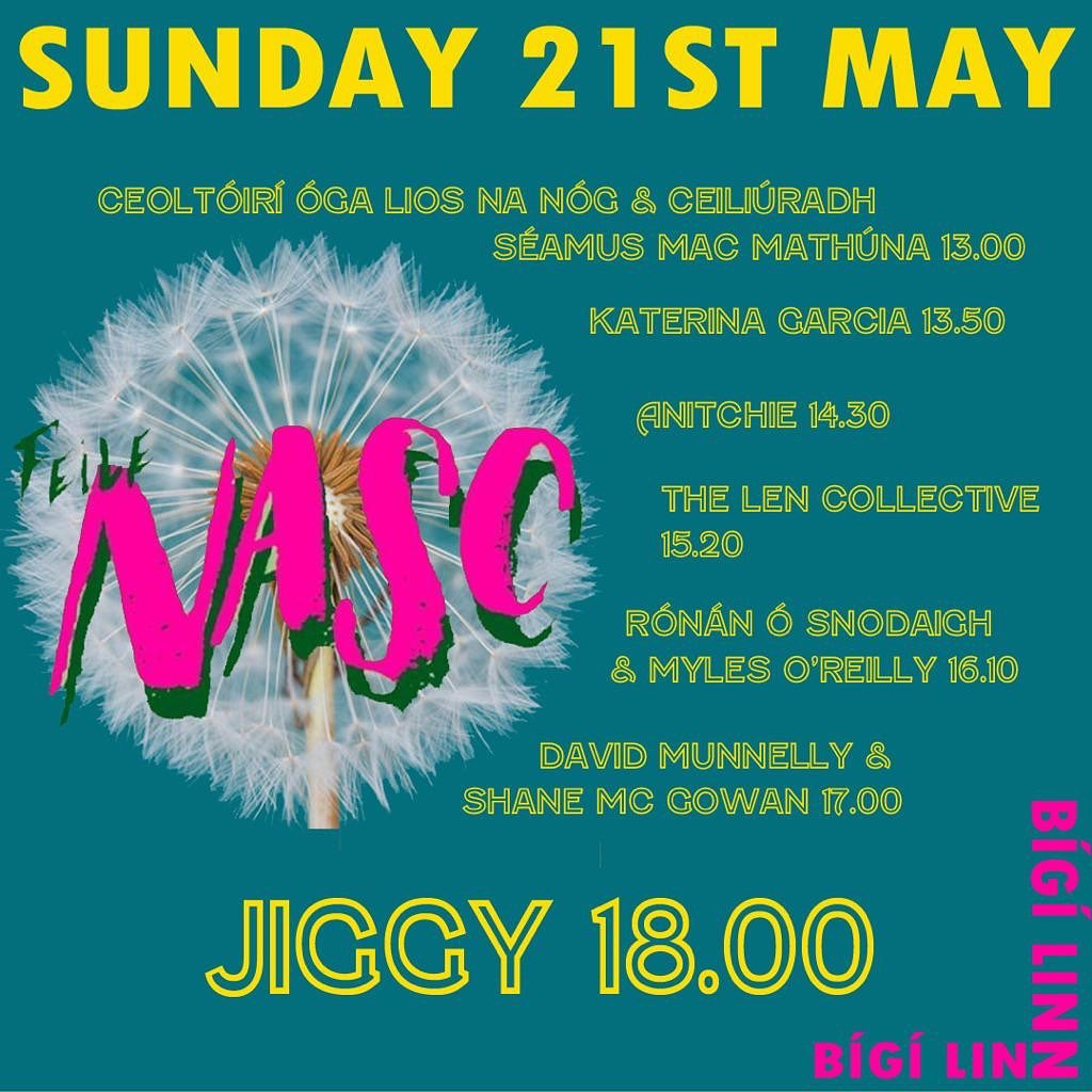 Jiggytheband's tweet photo. Jiggy  🎉FÉILE NASC🎉

⚡️JIGGY - 18.00⚡️

📍Marlay Park, Dublin/B.Á.C

⏰SUNDAY/DOMHNACH, May/Bealtaine 21st!

🔈Gates Open/Geataí Oscailte @ 12.00 https://t.co/Z636T9sgDM