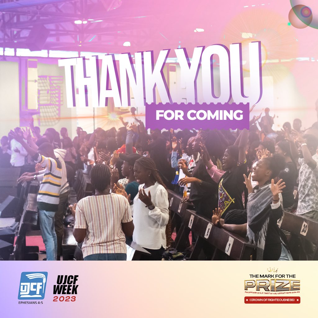 TheUjcf's tweet photo. THANK YOU FOR COMING 🤗
We thank God for His word that came to us this morning.
As we have declared blessings over our days, so shall it be. Amen!
See you this evening by 6pm
Shalom 🤗
©️ UJCF
#TRR
#thereignofrighteousness
#ujcfweek
#ujcf https://t.co/TewERe6Uf6