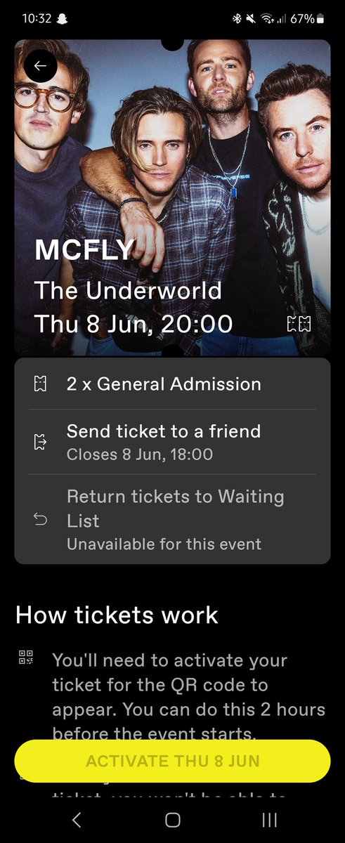 can't believe I just managed to get <a href="/mcflymusic/">mcfly</a> tickets half hour after they went on sale 😭