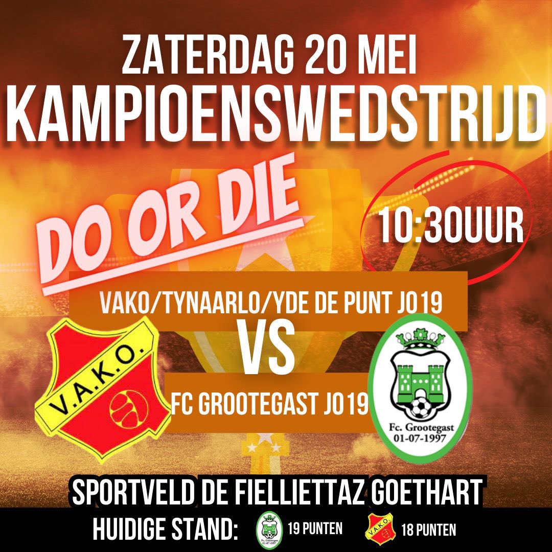 Zaterdag as , 20 mei is een bezoek aan sportveld De Fielliettaz Goethart meer dan de moeite waard met een prachtig programma! vakovoetbal.nl/1/87/zaterdag-…
