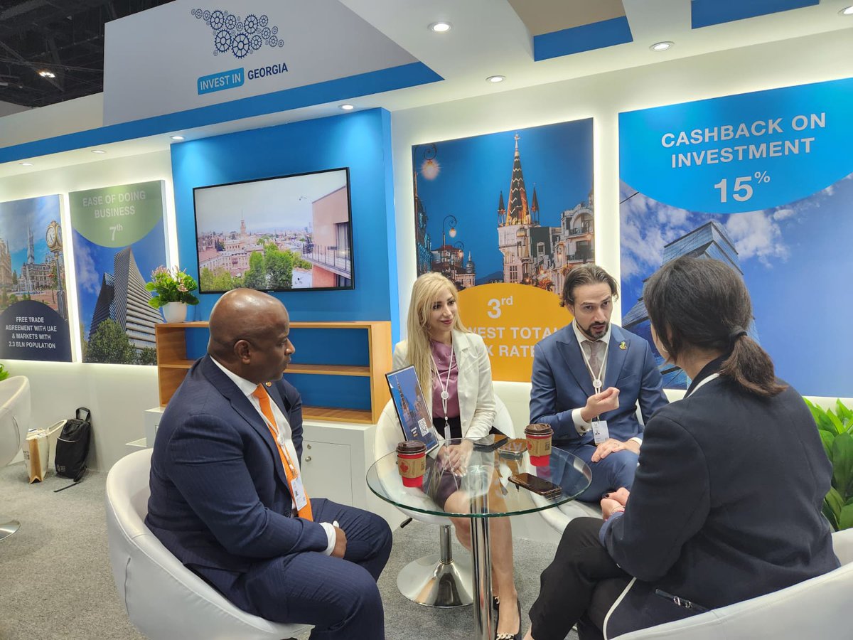 🇬🇪🇦🇪During the #AIM2023 investment event in Abu Dhabi, investors from various countries in the United Arab Emirates learned about Georgia's investment prospects, business and economic climate.

Georgia was represented by a dedicated booth at this year's forum.