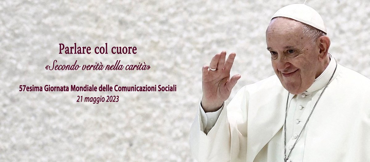 ChiesaSalerno's tweet photo. “Parlare con il cuore. Secondo verità nella carità”. È il tema al centro del messaggio per la 57esima Giornata mondiale delle comunicazioni sociali, che quest’anno si celebrerà domenica 21 maggio. 
https://t.co/9Mqyf8d6Hz https://t.co/lfsnln4FgF