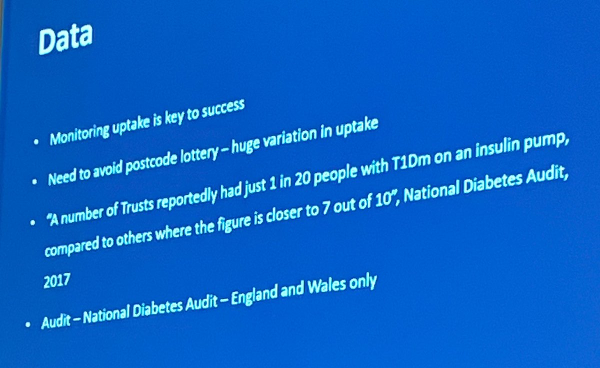 Data is key. There is work going on in the background to collate data and identify the gaps in health inequalities, including access & implementation of NICE Guidelines  @DiabetesNNG #NIdoc #IREdoc