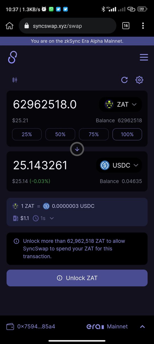 🎁 Airdrop claim 

If you have interacted on ZkSync you might be qualified for ZkApe airdrop. 

As at last week when i claimed, mine was worth $9 woke up today to see $25🤭

Link: zkape.io/#/

It's ending soon!