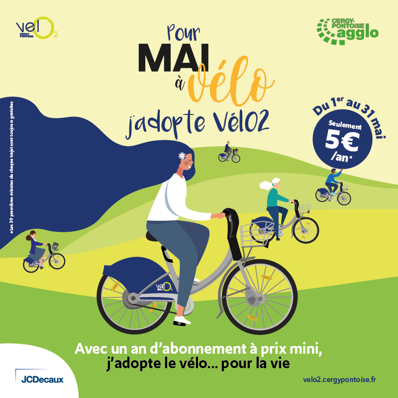 CergyPontoise95's tweet photo. ❗️ÉDIT : ci-dessous, le lien vers le nouveau site de #VélO2 pour profiter de l'offre du mois 👇
https://t.co/j2mvT9iW92 https://t.co/95DOylbtCO